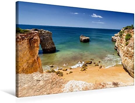 Premium Textil-Leinwand 75 x 50 cm Quer-Format Praia de Albandeira - Portugal | Wandbild, HD-Bild au