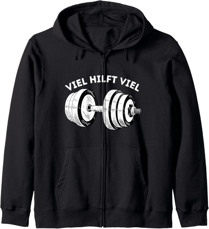 Viel hilft Viel Fitness Bodybuilding Kleidung Roswita Kapuzenjacke