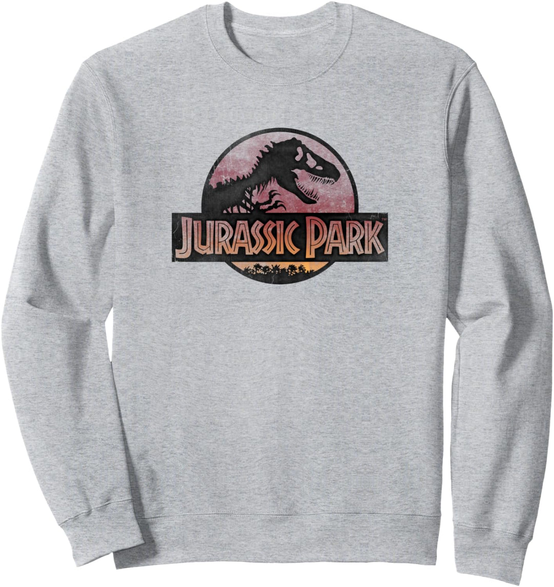 Jurassic Park Orange Gradient Sunset Logo Sweatshirt