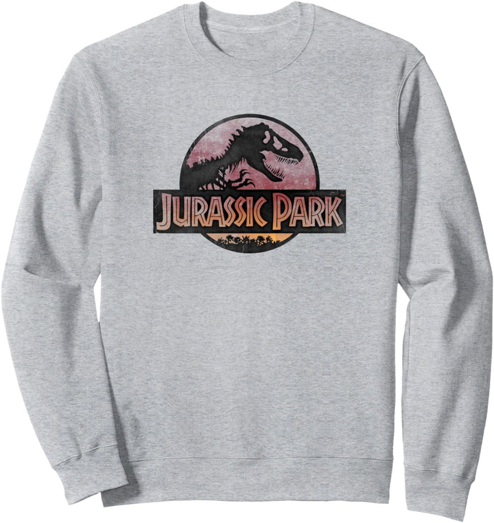 Jurassic Park Orange Gradient Sunset Logo Sweatshirt