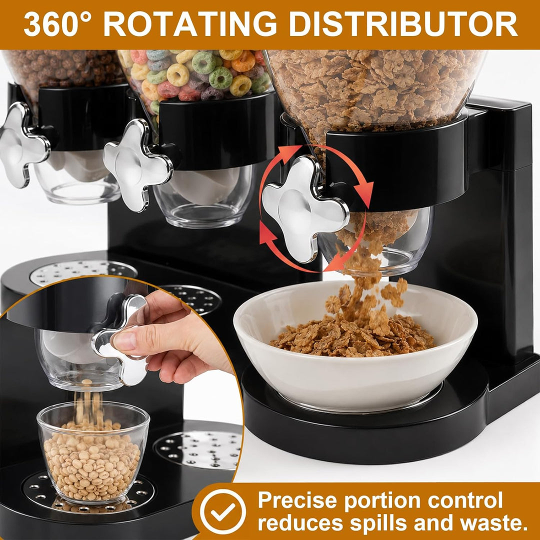 Cereal Dispenser Countertop 2L 3er Pack, Luftdichter Müslispender für die Organisation des Küchenvor