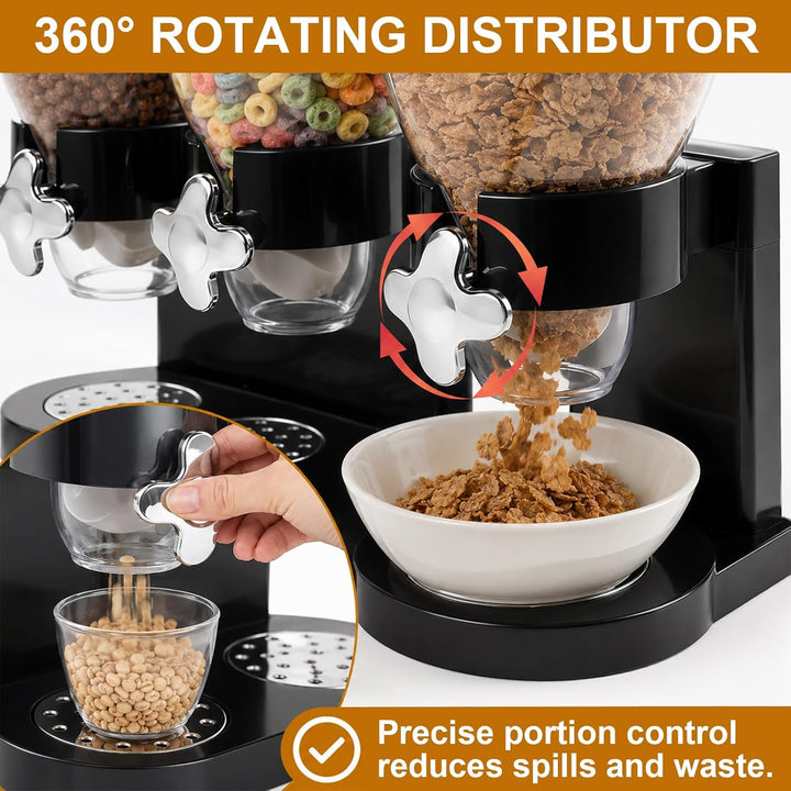 Cereal Dispenser Countertop 2L 3er Pack, Luftdichter Müslispender für die Organisation des Küchenvor