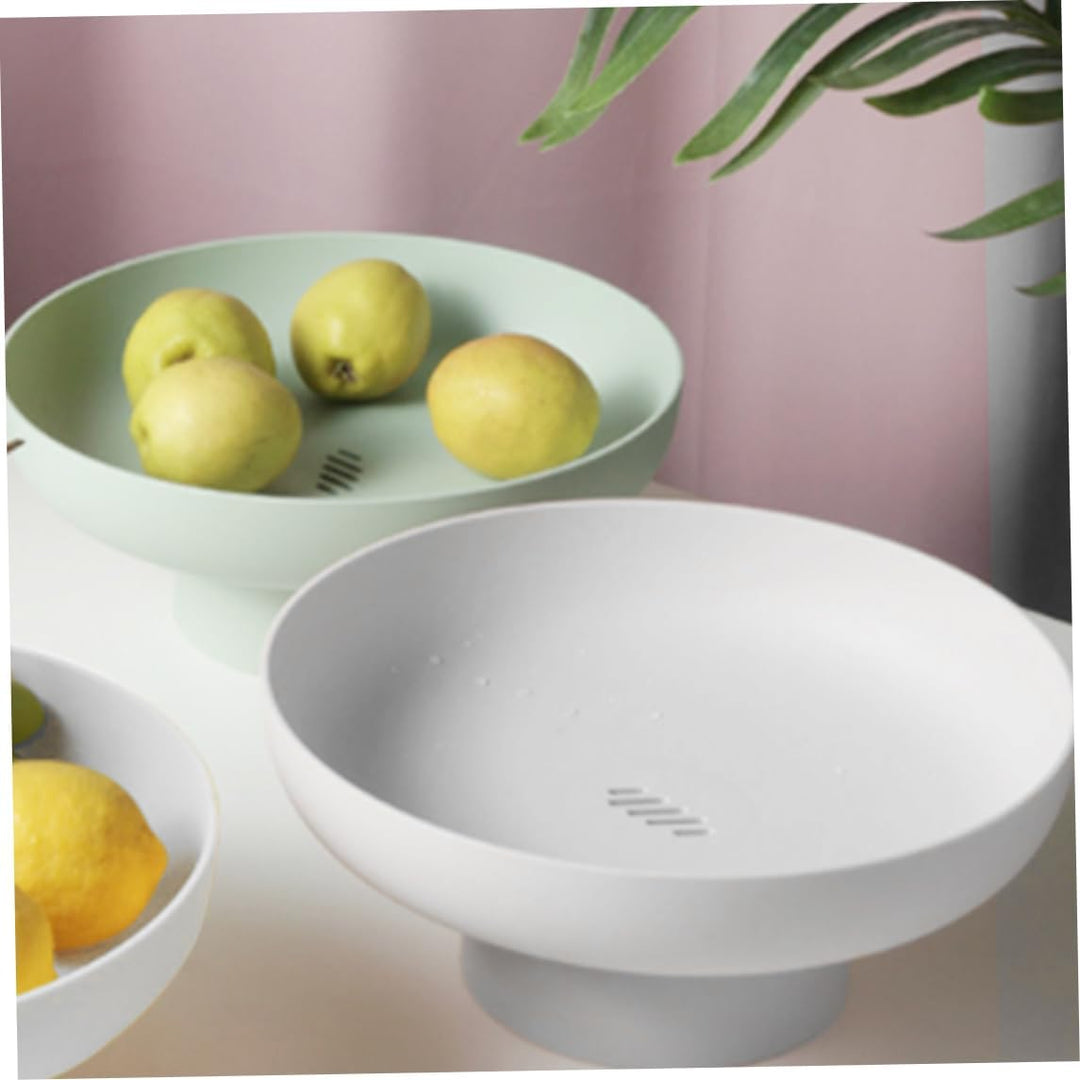 Runde Dekorative Obstschale im modernen Stil - Obstschale mit Ablaufloch, Gemüseobstkorb mit Abnehmb