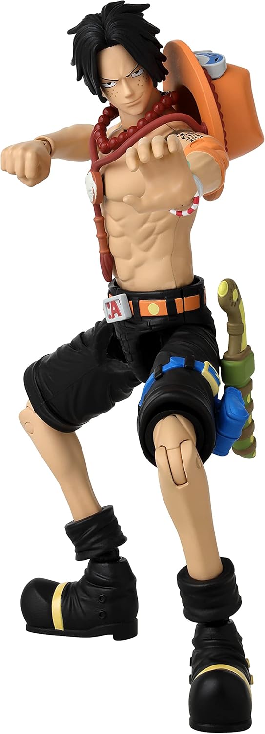 BANDAI - Anime Heroes - One Piece - Figur Portgas D. Ace 17 cm - Gelenkfigur - Offizielle One Piece