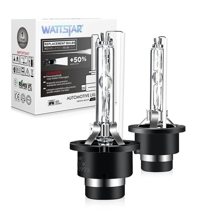 wattstar Ersatzlampe, D2S 6000K, Scheinwerfer, OEM-Qualität, 35W HID-Scheinwerfer, Xenonlampen (2er-