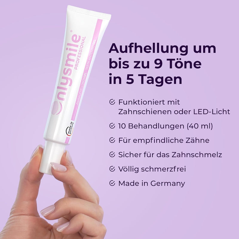 OnlySmile Teeth Whitening Gel für weisse Zähne | Zahnaufhellung und Bleaching Gel mit sofort Effekt