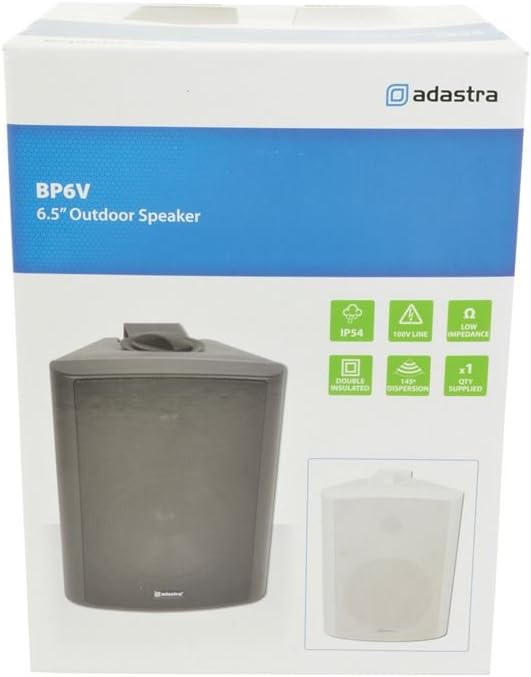 Adastra Lautsprecher, BP Serie, 5,25 Zoll (13,335 cm),100 V,90 W, wetterfest 6.5" weiss, 6.5" weiss