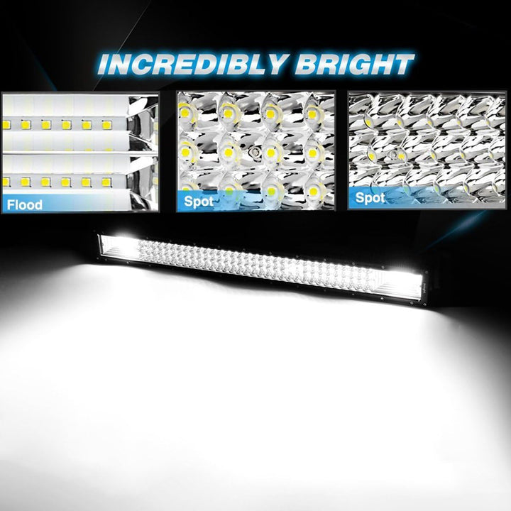 AUXTINGS 20 Zoll 288W LED Lichtleiste dreireihig Spot Flood Combo Beam Off Road Lichter wasserdicht