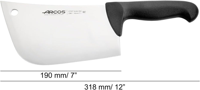 Arcos Serie 2900 - Hackmesser Metzgermesser - Klinge Nitrum Edelstahl 190 mm - HandGriff Polypropyle