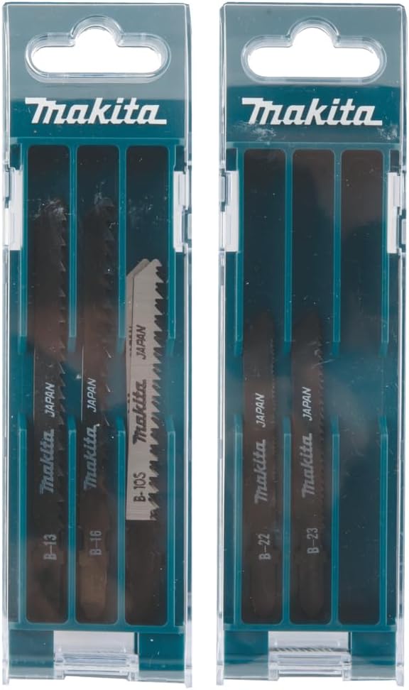 Makita B-44410 Stichsägeblatt-Set A 10-teilig mit Aufbewahrungsbox, ideal für Schnitte in Holz, Meta