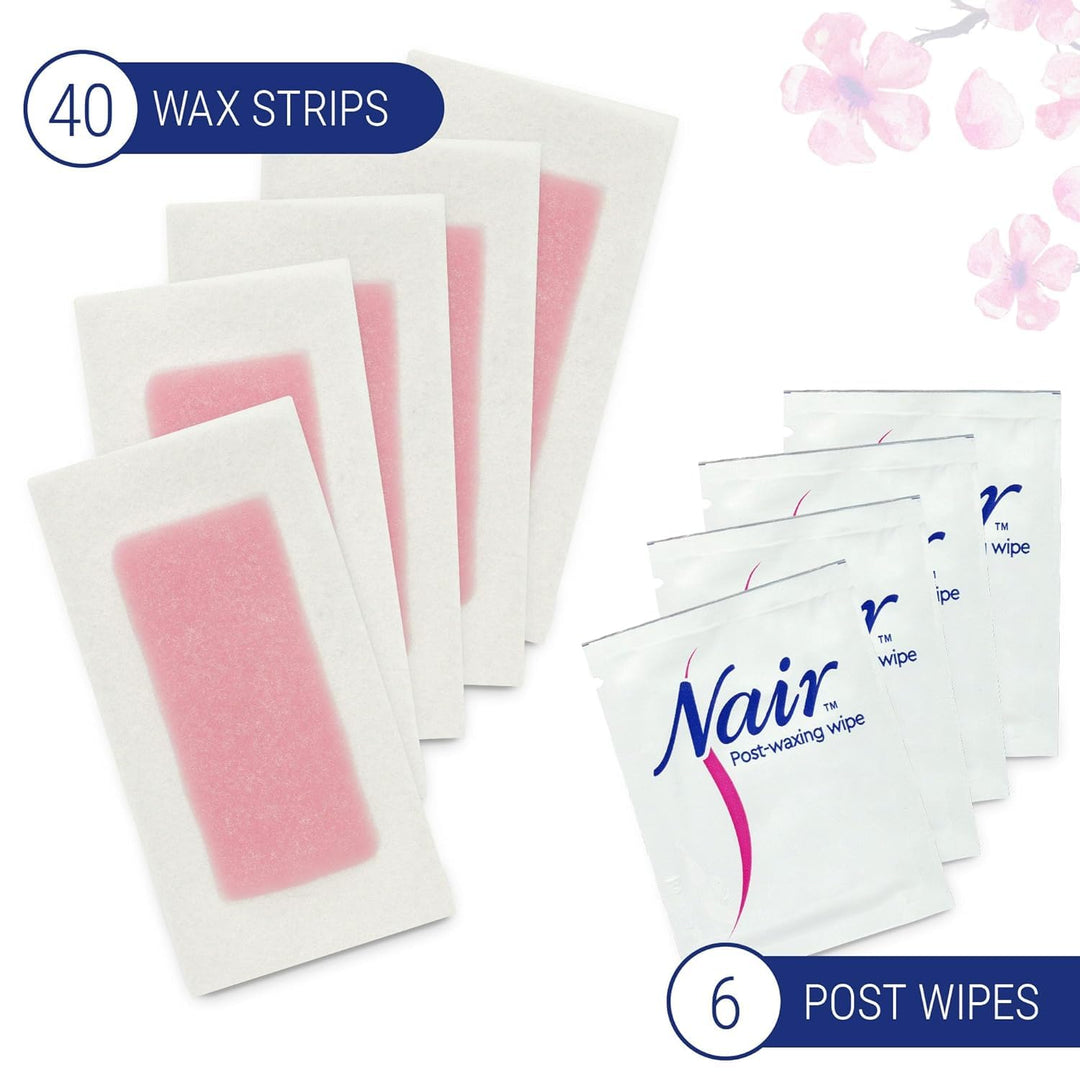 Nair Hair Remover Wax Ready- Strips 40 Count Legs/Body by Nair
