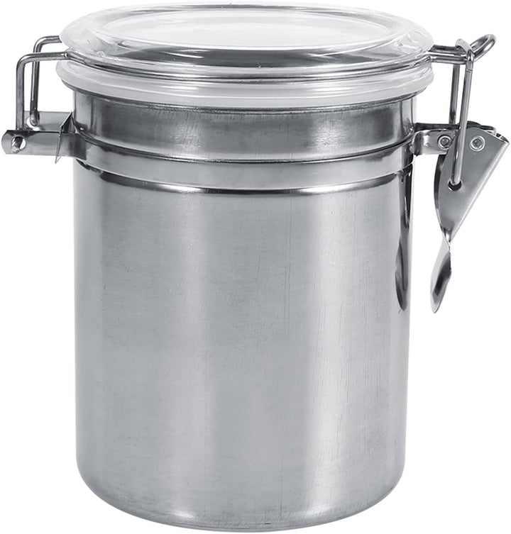 Hapivida Luftdichte Vakuum Kaffeedose, 1000ml Edelstahl Kaffeepulver Dose mit Aroma-Deckel und Versc