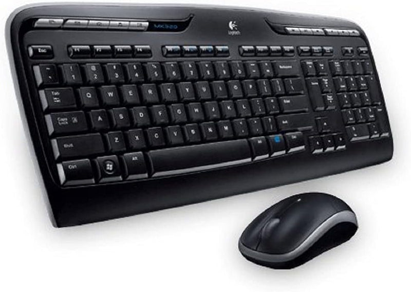 Logitech MK330 Kabelloses Tastatur-Maus-Set, 2.4 GHz Verbindung via Unifying USB-Empfänger, 4 progra