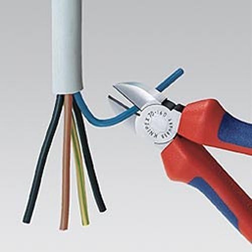Knipex Seitenschneider schwarz atramentiert, mit Kunststoff überzogen 125 mm (SB-Karte/Blister) 70 0