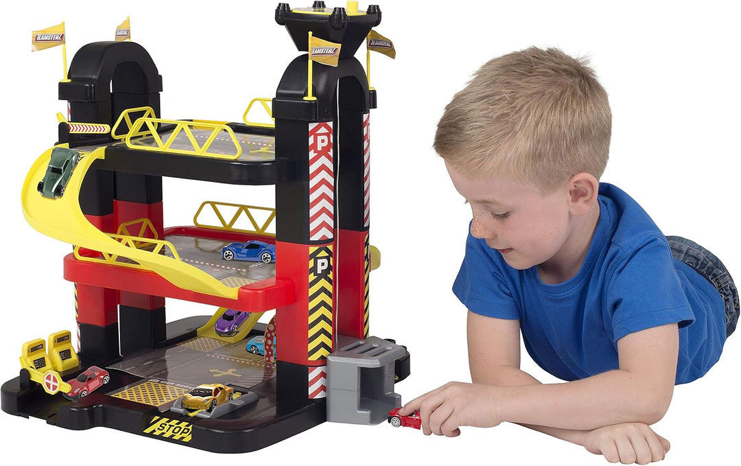 Teamsterz 1416475 3 Spielset 3-stöckiges Parkhaus mit 5 Autos, für 3–6 Jahre Level 3, Level 3