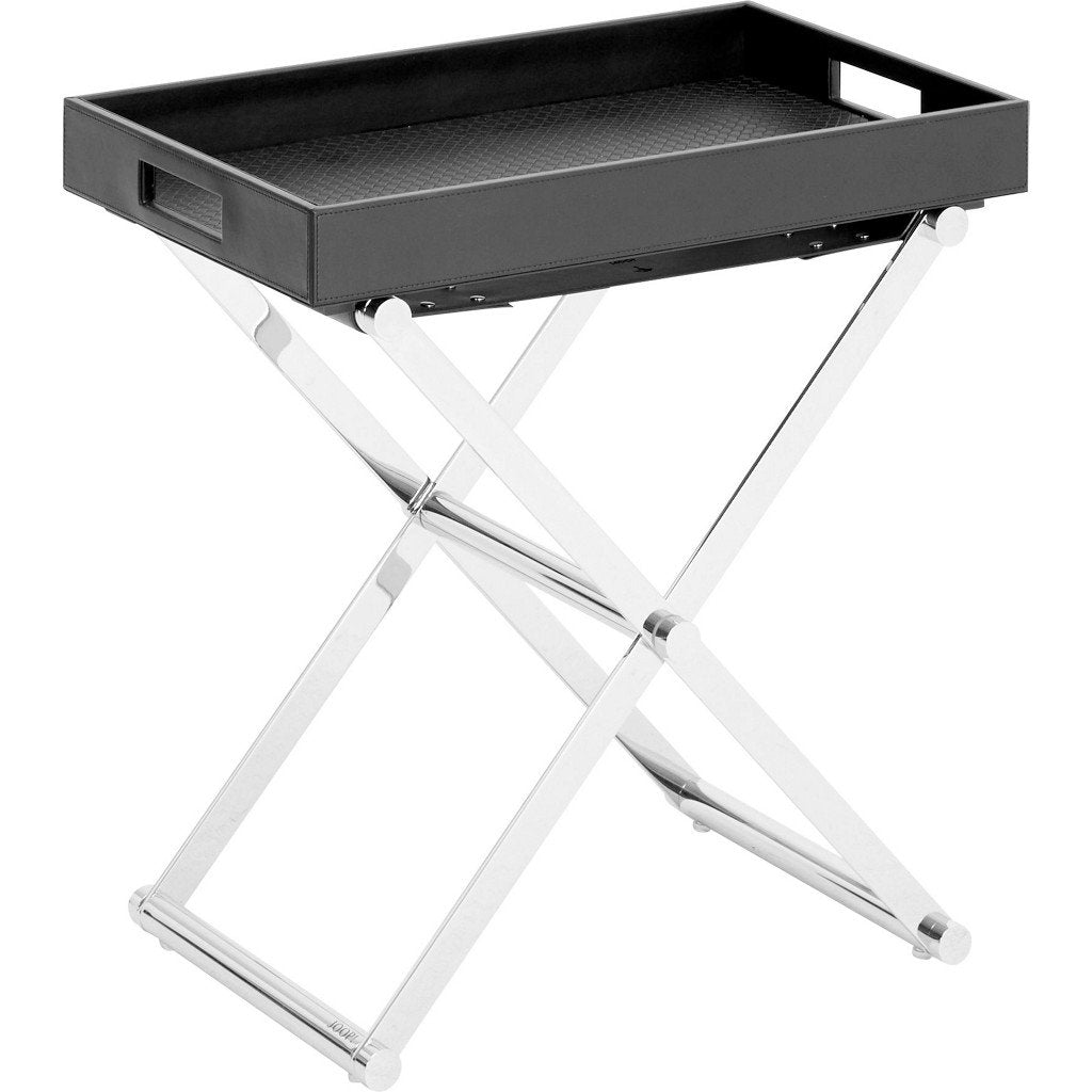 JOOP! HOMELINE, Beistelltisch klappbar mit Tablett L, Schwarz Chrom