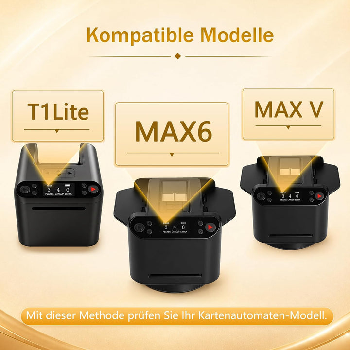4 Fernbedienungen für 2-in-1 automatischen Kartenmischer und -Händler, kompatibel mit MAX6, T1Lite u