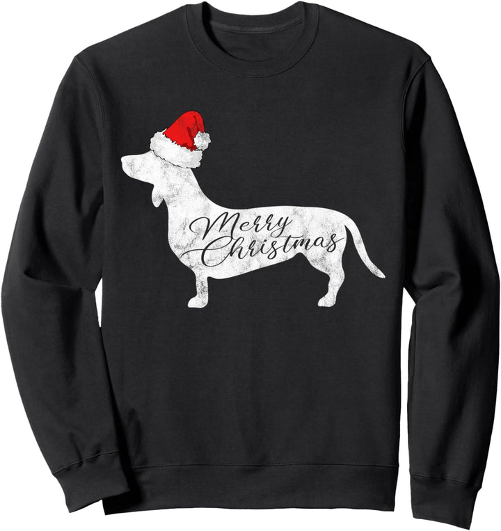 Dackel Merry Christmas Geschenk Weihnachts Kostüm Hunde Sweatshirt