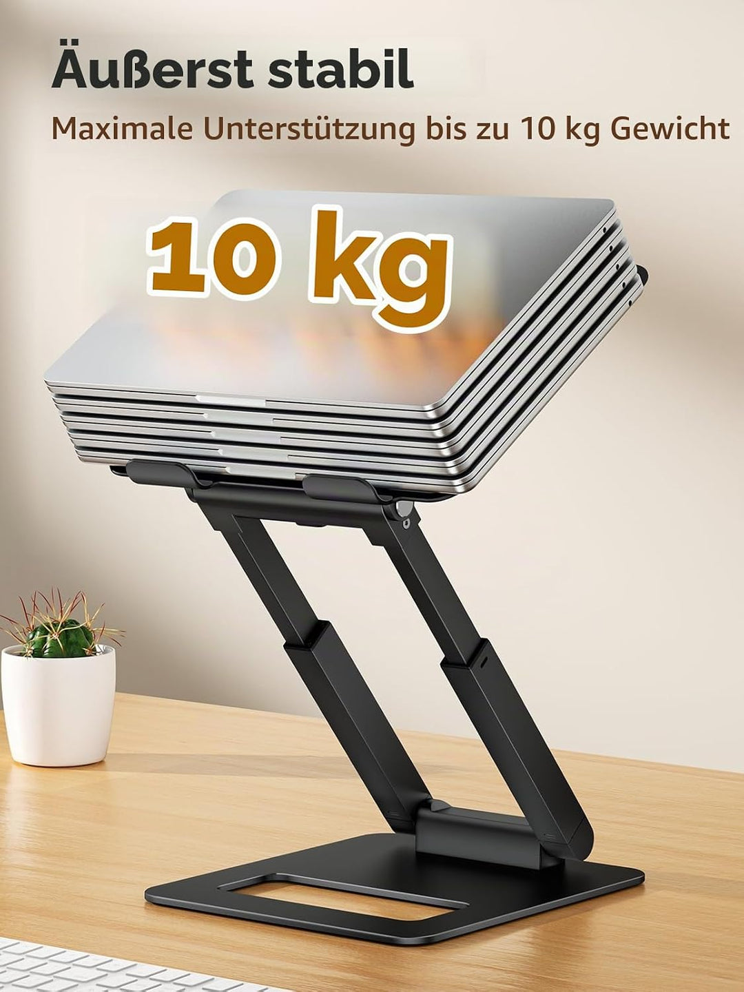 tounee Laptopständer für den Schreibtisch, höhenverstellbar, Teleskop-Computerständer mit ausziehbar