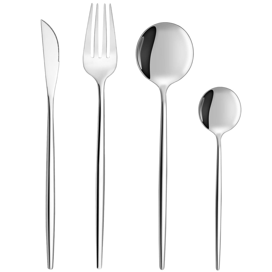 Bestdin Besteck Set 6 Personen, 24 teilig Edelstahl Besteckset, Essbesteck Set mit Messer Gabel Löff