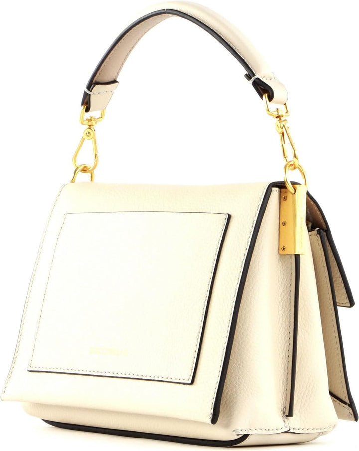 Coccinelle Louise Small Handbag Lambskin White/Powder Pink