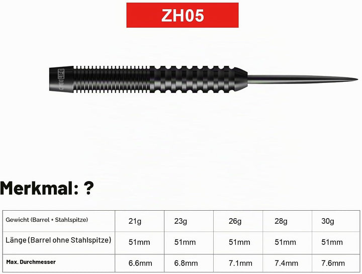 CyeeLife 21/22/23/24/26/28/30g Tungsten Steel Dart Barrels 90%,Schwarz/Silber/Blau,Erhältlich in Meh