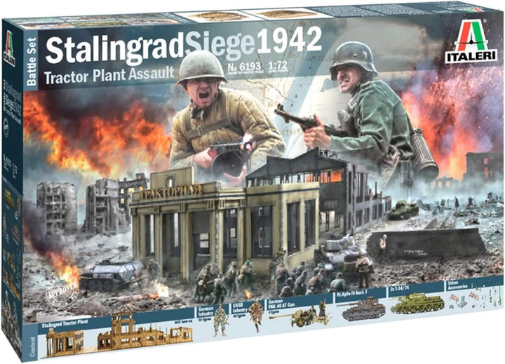 Italeri 6193S 1:72 Battle Set Stalingrad Siege, originalgetreue Nachbildung, Modellbau, Basteln, Hob