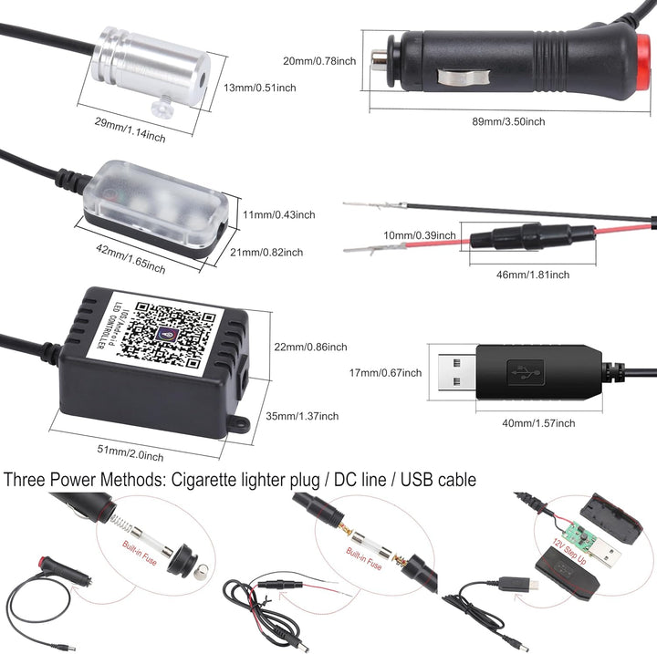 Auto Umgebungsbeleuchtung Kit 64 Farben Mehrfarbig Musik Glasfaser APP Steuerung Auto DIY Dekorative