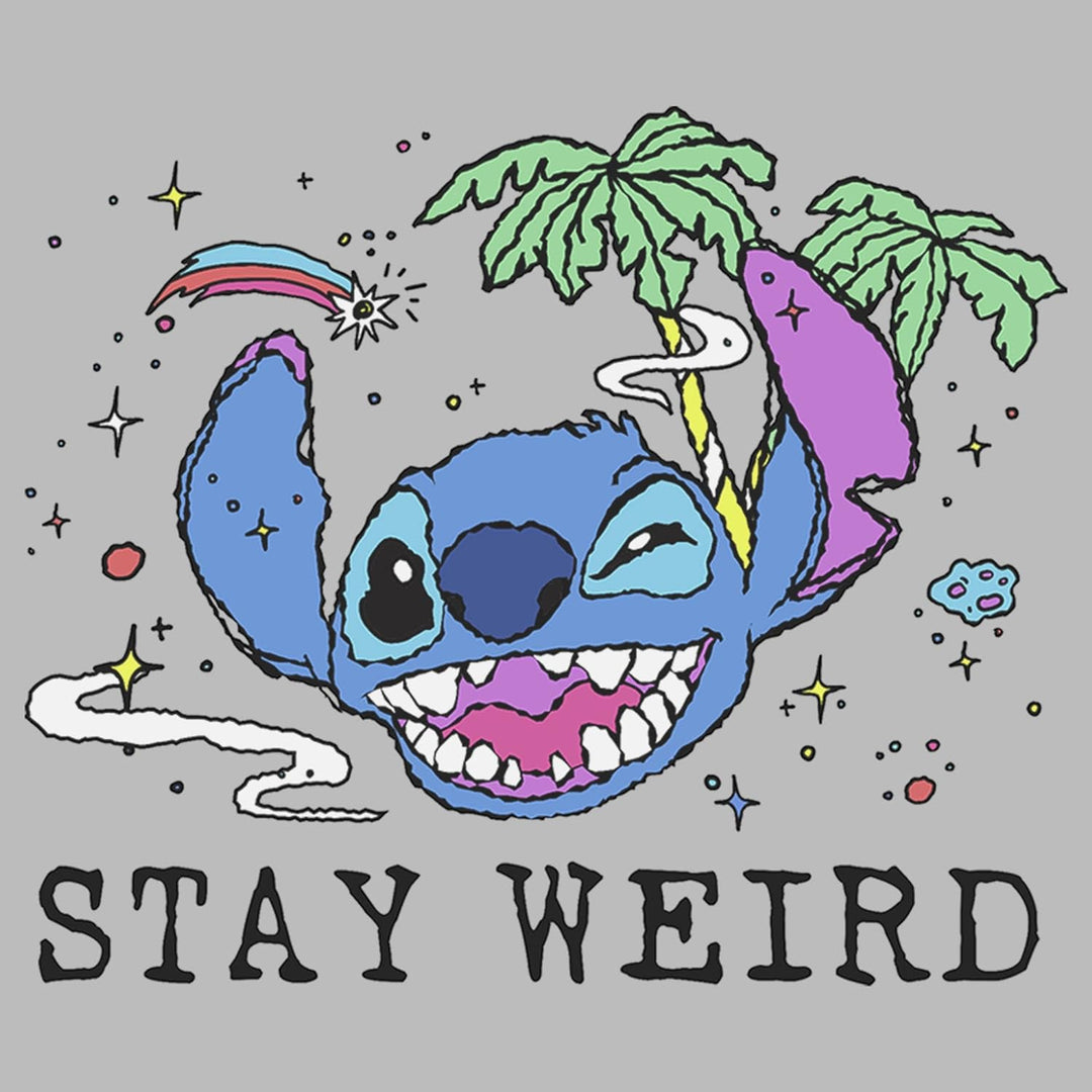 Disney Kids Lilo & Stitch Trippy Stitch Youth Pullover Hoodie, Athletic Heather, Large