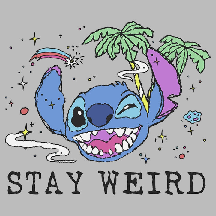 Disney Kids Lilo & Stitch Trippy Stitch Youth Pullover Hoodie, Athletic Heather, Large