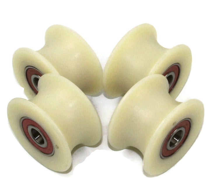 Gefräste Nylon-Riemenscheiben - Packung Nylon-Riemenscheiben, Masse 4 x 58 mm, gefräster Durchmesser