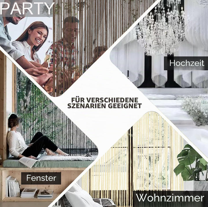 HSYLYM String Türvorhang Fensterdekoration Raumteiler Dekoration Einzelvorhang für Fenster 90x200cm