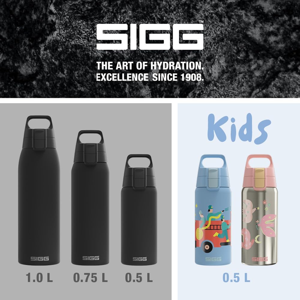SIGG - Isolierte Trinkflasche - Thermosflasche Shield Therm One Black kohlensäurehaltige Getränke -