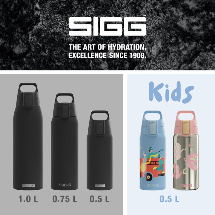 SIGG - Isolierte Trinkflasche - Thermosflasche Shield Therm One Black kohlensäurehaltige Getränke -