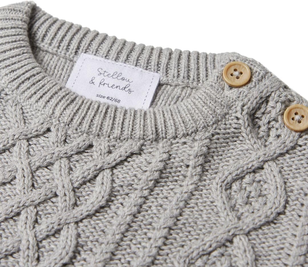 Stellou & friends Strickpullover für Jungen und Mädchen I Hochwertige Baby-Kleidung aus 100% Baumwol