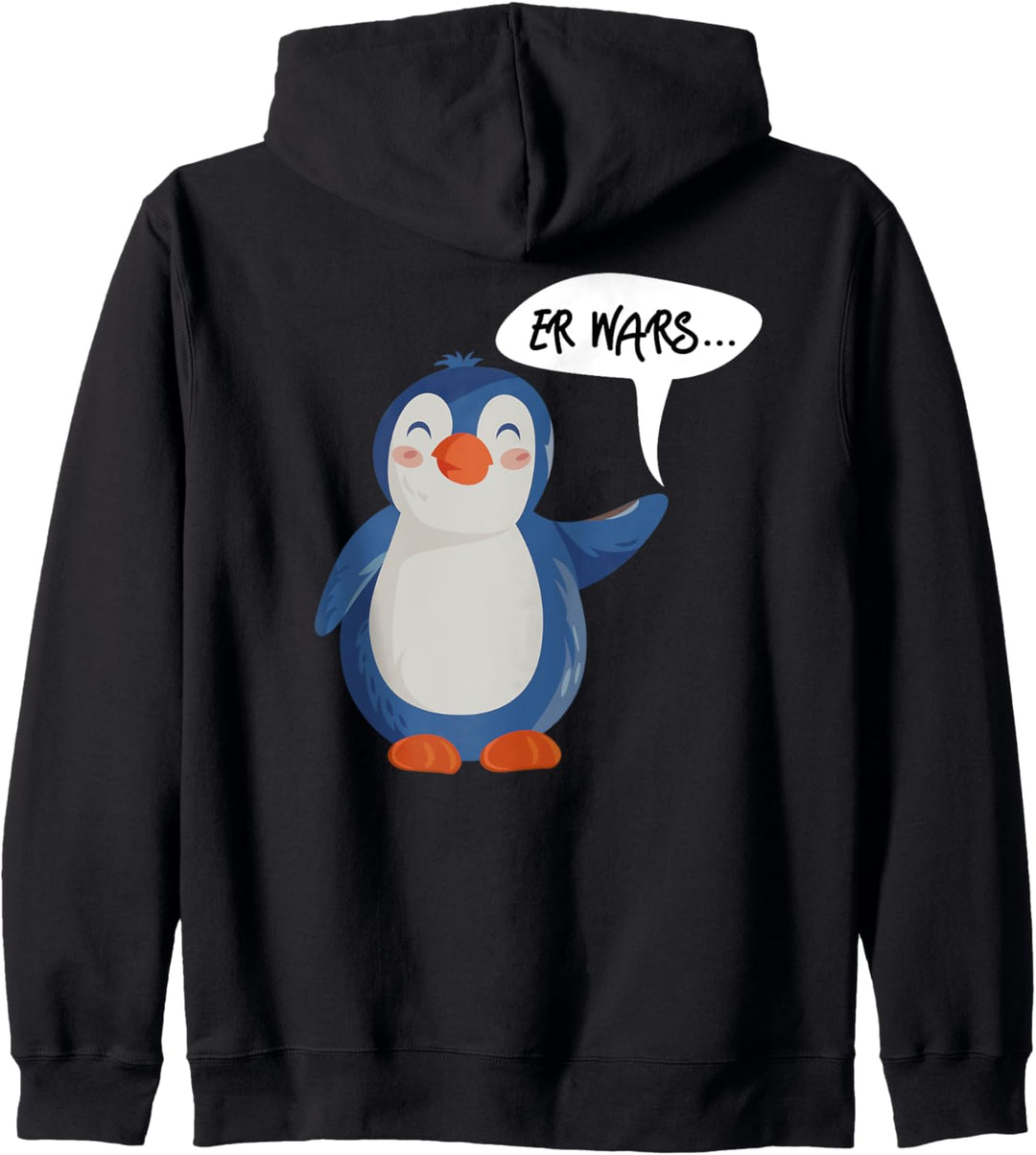 "Er wars" Lustiges Partnerlook Kostüm Pärchen Set Pinguin Kapuzenjacke