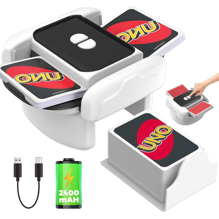 Automatischer Kartenmischer, 2 Laufmodi, Aufladbar mit Langzeit-Batterie, Geräuschlos, für UNO, Poke