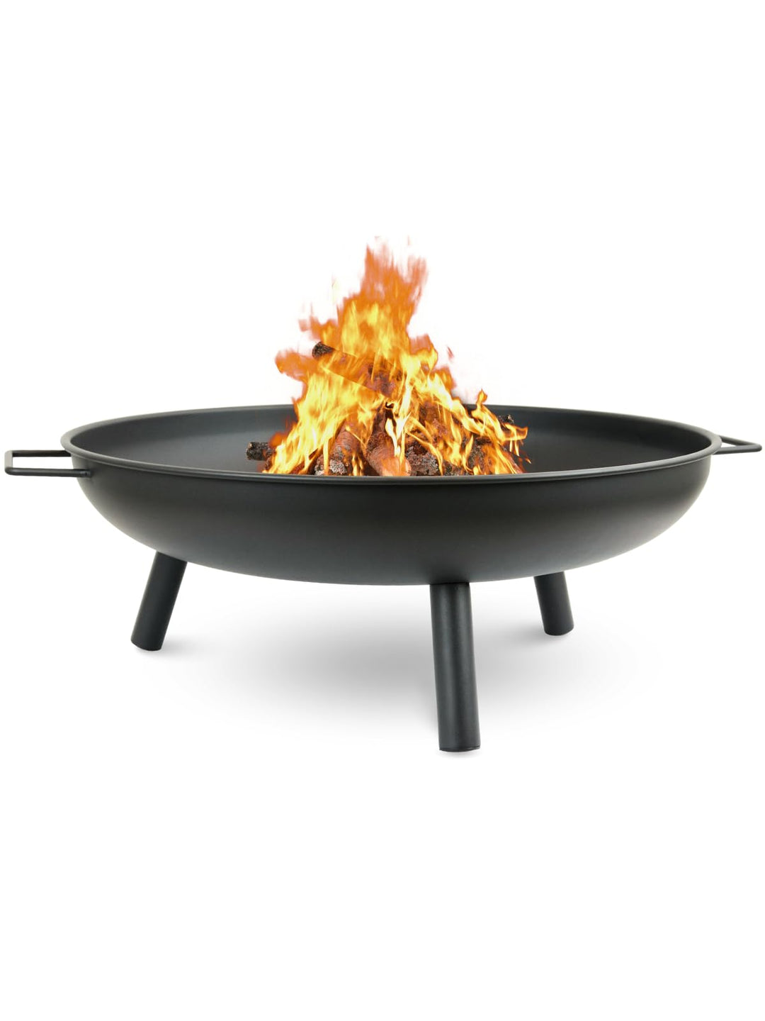 deluxe4home® Feuerschale Schwarz ⌀58 cm I Sichere Feuerstelle für Garten, Terrasse I Metallschale fü