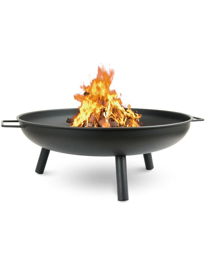 deluxe4home® Feuerschale Schwarz ⌀58 cm I Sichere Feuerstelle für Garten, Terrasse I Metallschale fü
