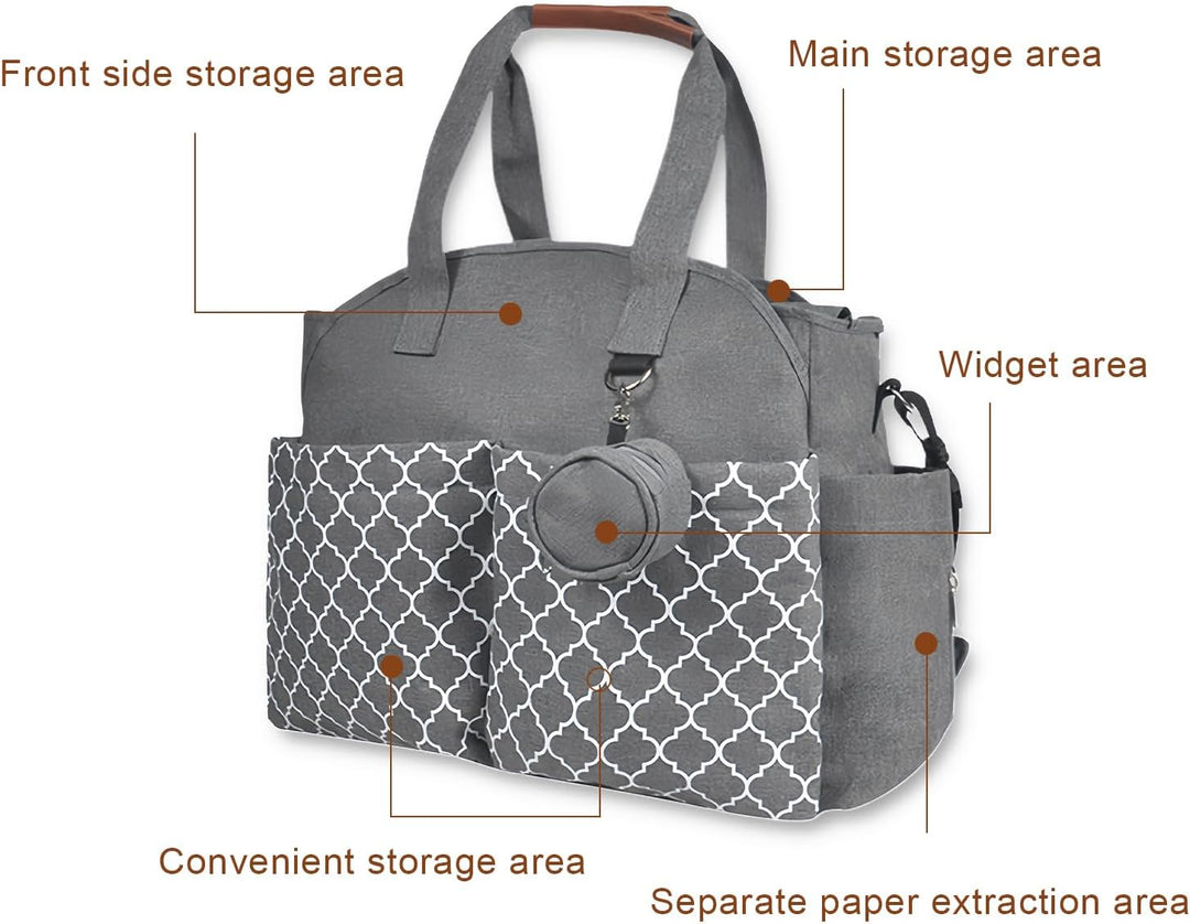 Baby Wickeltasche, Babytasche, Reise Wickeltasche, Portable Babytasche, Umhängetasche Mit Schnullert