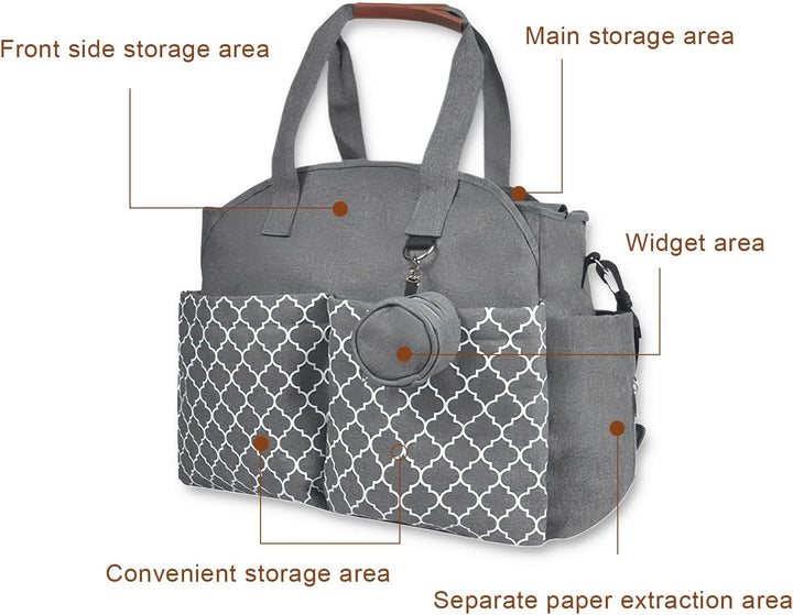 Baby Wickeltasche, Babytasche, Reise Wickeltasche, Portable Babytasche, Umhängetasche Mit Schnullert