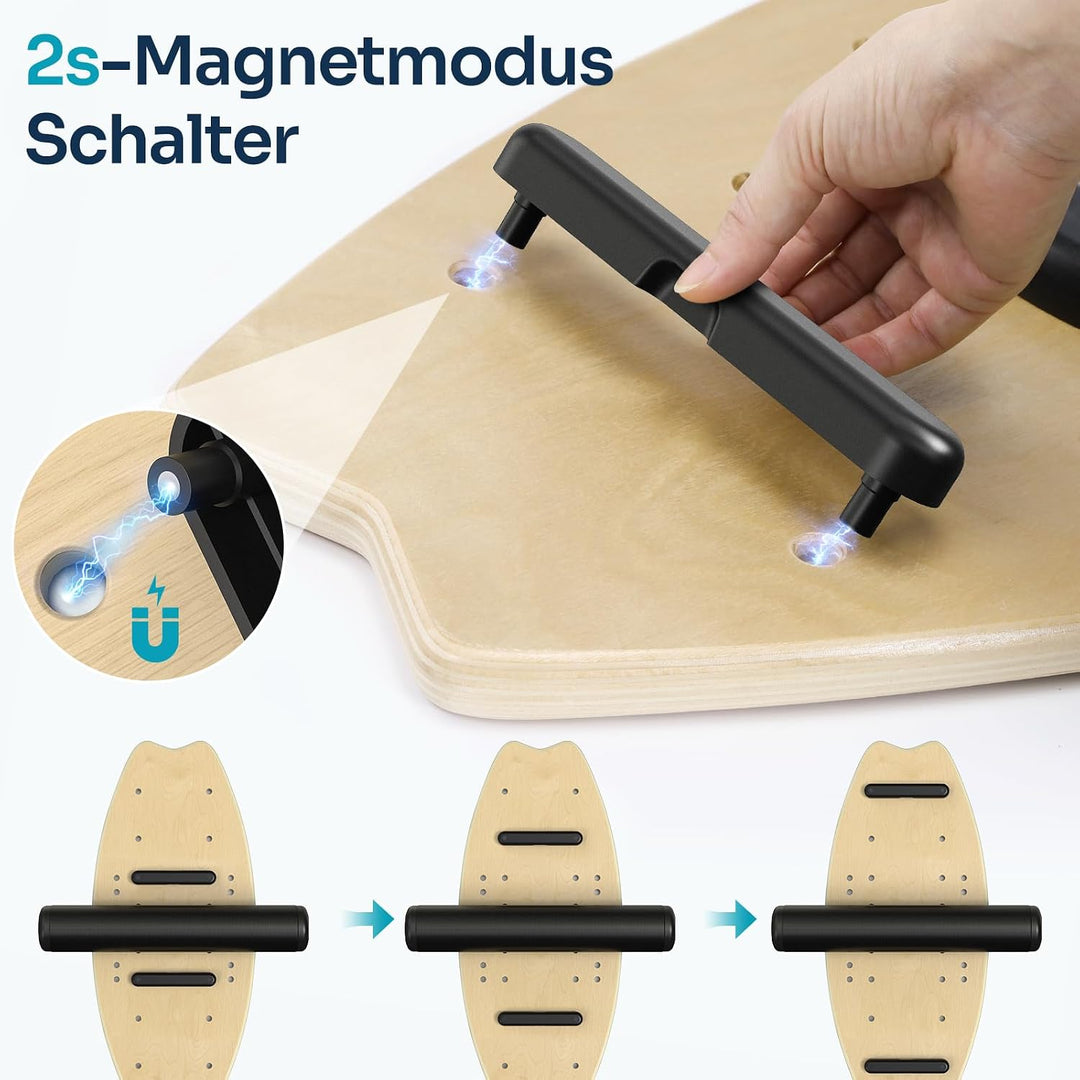 Sportneer Balance Board Erwachsene, 7-in-1 Surfin Balanceboards Holz | Wackelbrett Gleichgewichtstra