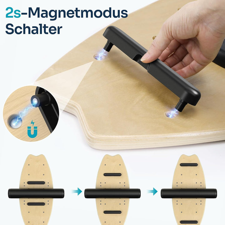 Sportneer Balance Board Erwachsene, 7-in-1 Surfin Balanceboards Holz | Wackelbrett Gleichgewichtstra