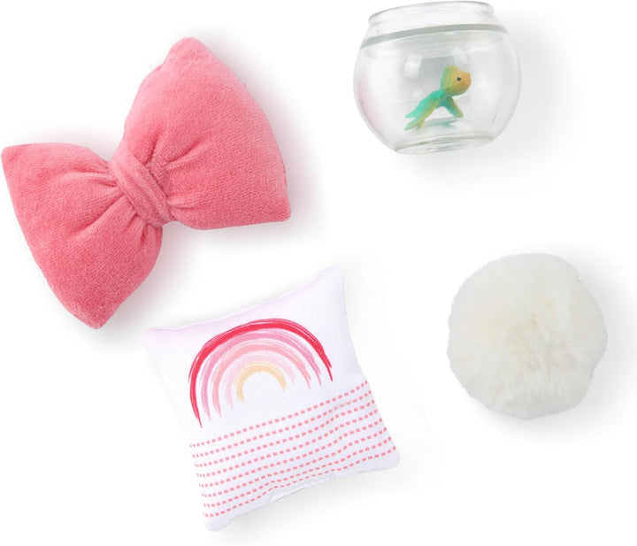 Our Generation - OG Sweet Snuggles Schlafzimmerset - Puppenhausmöbel - Plattformbett & Nachttisch -