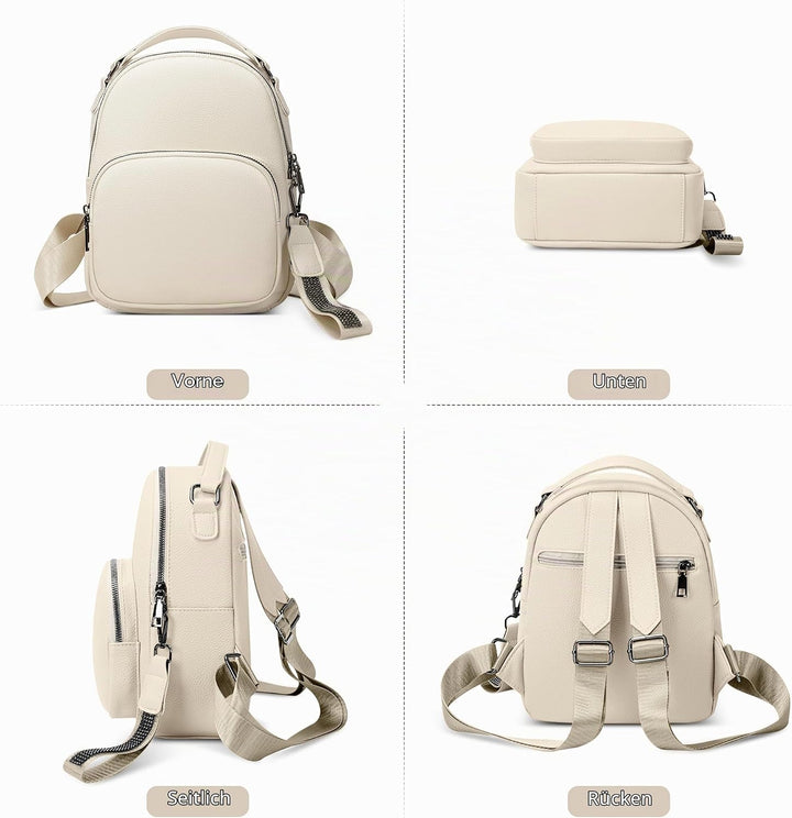 DIRRONA Damen Rucksack Damentasche Klein Cityrucksack Elegant Damen Umhängetasche Travel Lässig Schu