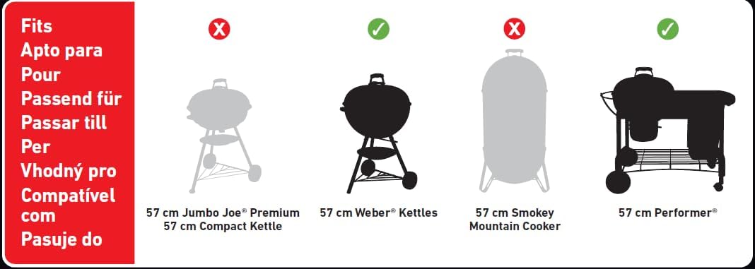 Weber Plancha Vollformat für 57 cm Holzkohlegrills - grosse Gusseisenfläche für Braten, Gemüse und F