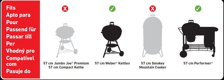 Weber Plancha Vollformat für 57 cm Holzkohlegrills - grosse Gusseisenfläche für Braten, Gemüse und F