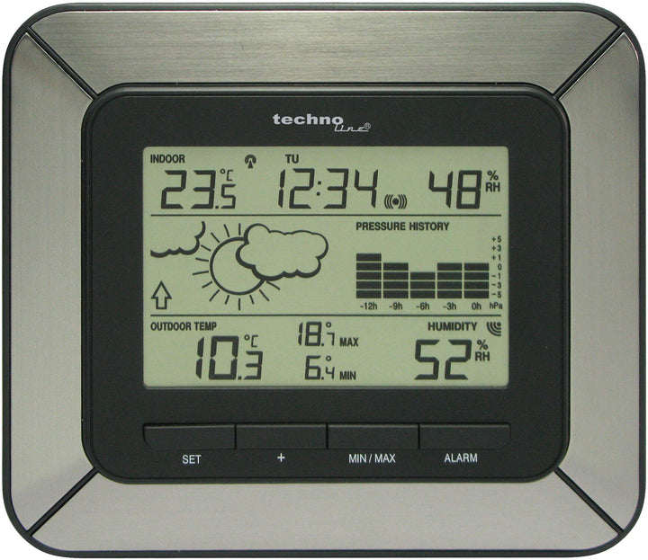 Technoline Wetterstation WS 9273-IT mit Vorhersage von Wettersituationen und Wettertendenz sowie 12h
