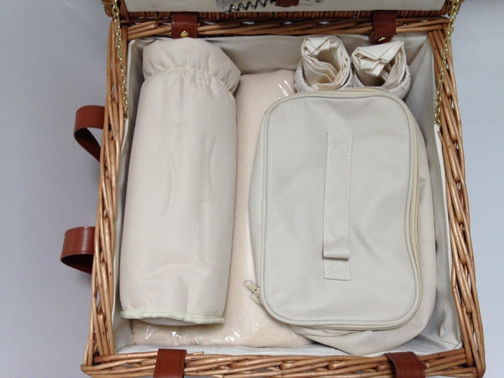 Red Hamper Unisex Deluxe Voll ausgestattete traditionelle Picknick-Korb, Braun, Medium / 2 Personen