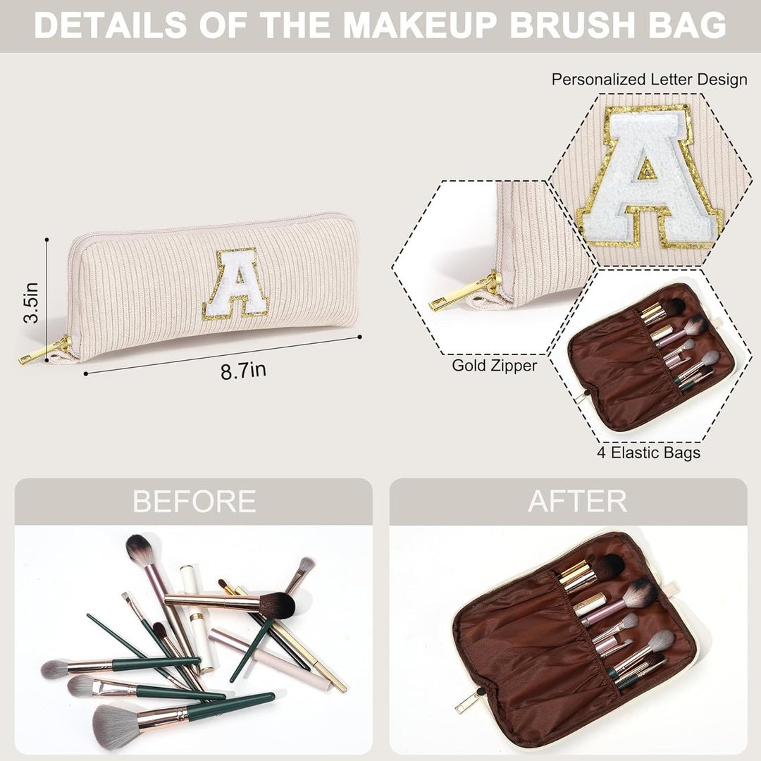Parima Personalisiert Geschenke für Frauen - Cord Reise Kosmetiktasche Klein Make Up Tasche Organize